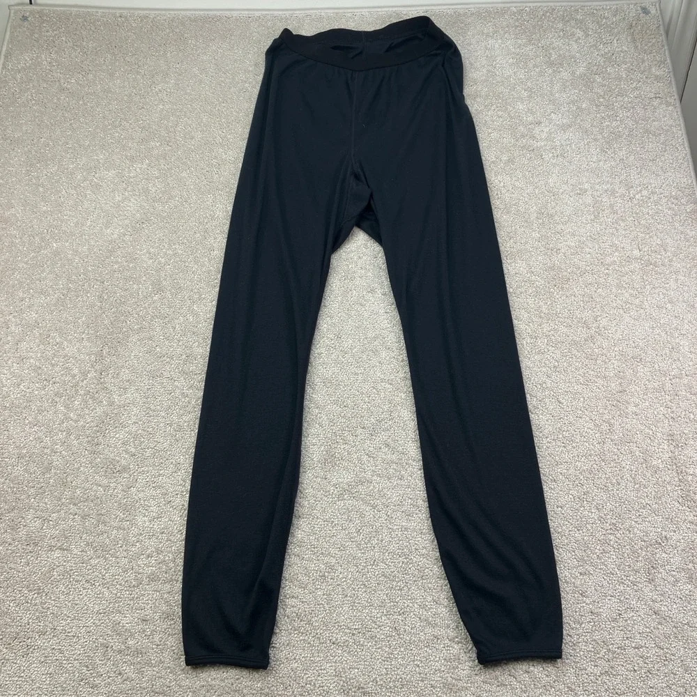 Patagonia Mens L Capilene Base Layer Pants Black Thermal Leggings Made USA